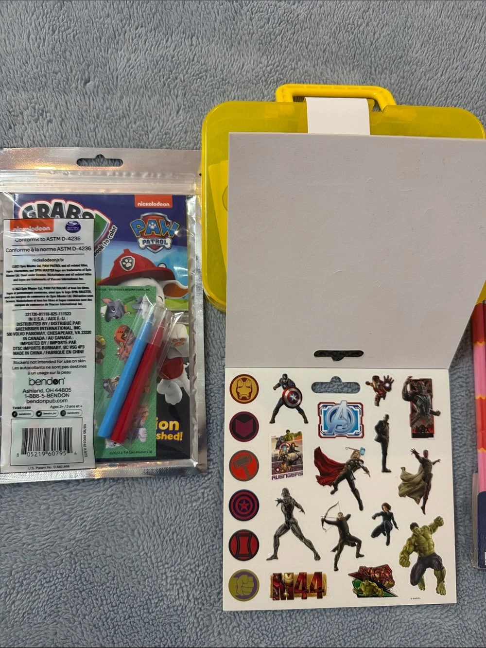 Bundle-Dino Pencils,Avenger Stickers,Paw-Patrol Activity Pack,Box/Stickers-New